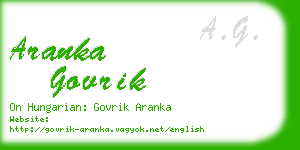 aranka govrik business card